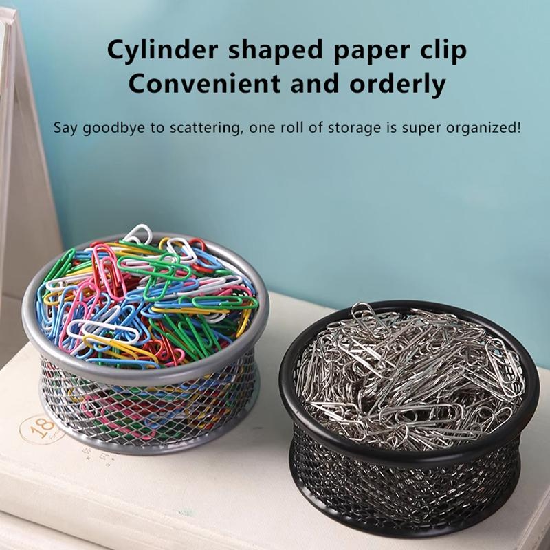 Metal Paperclip Storage Box Round Pin And Thumbtack Storage Box For Office Use