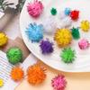 100-Pack Assorted Color Pom Poms, 1-3cm Fluffy Craft Pom Poms for DIY Home Decor and Sewing