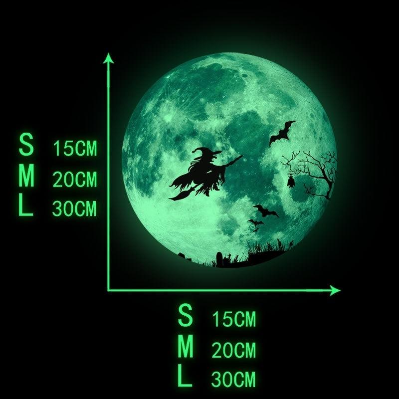 Glowing In The Dark Wall Glass Sticker Halloween Decoration Decals Luminous Home Ornaments