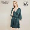 Cross 19 Momme Heavy Silk Women's Nightgown & Robe - 100% Mulberry Silk for Spring & Autumn