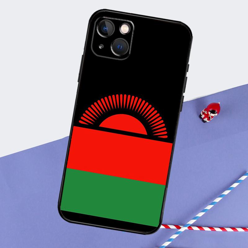Malawi Flag Phone Case For iPhone 16 Pro Max 11 13 14 15 Pro Max 12 Mini XR 16 15 Plus 16e Back Cover