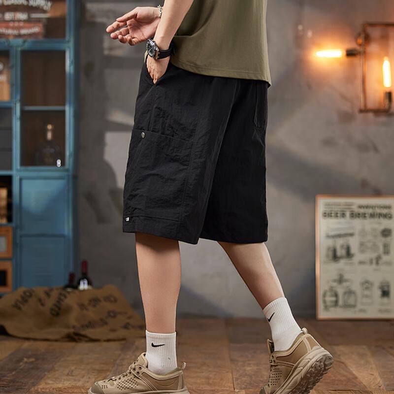 Men's Ice Silk Straight Fit Cargo Shorts