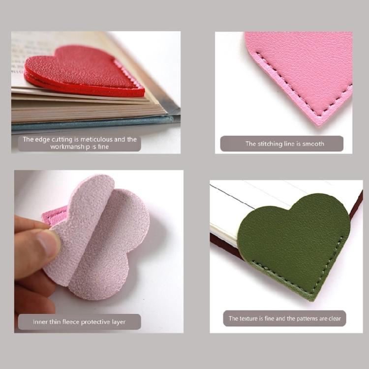 Bible Bookmarks Heart Shaped Bookmarks PU Leather Bookmarks Corner Page Book Markers Creative Bookmarks for Reading