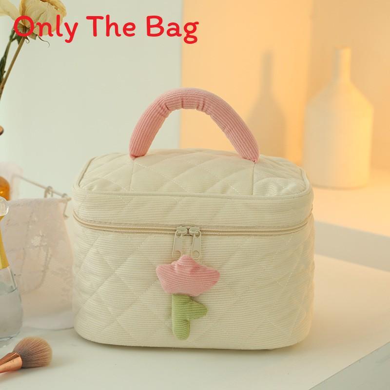 Style Plush Velvet Makeup Bag With Large Capacity For Travel And Home Organization