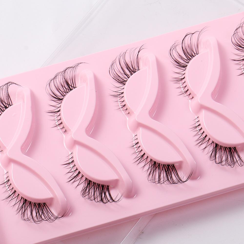 5 Pairs Of Diagonal Flying Fox Eyes False Eyelashes, Natural Thick Eyelashes, Simulated Cat Eyelashes