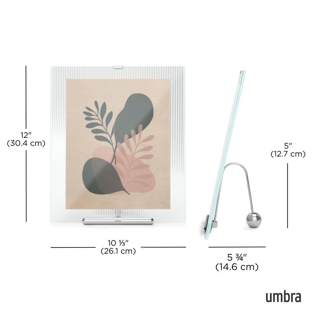 Official Umbra Flute Photo Size Frame, Silver, 20x25cm, 6-cut