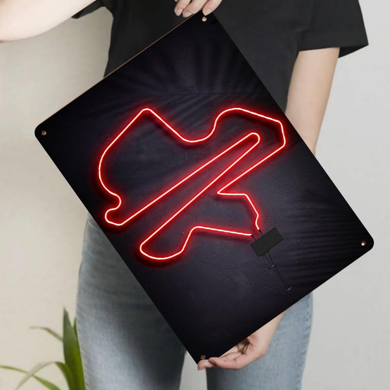 

Custom Metal Iron Wall Art Decorative Neon Style Arrow Sign for Home Bar Cafe Decoration 20x30cm（7.8x11.8inch）