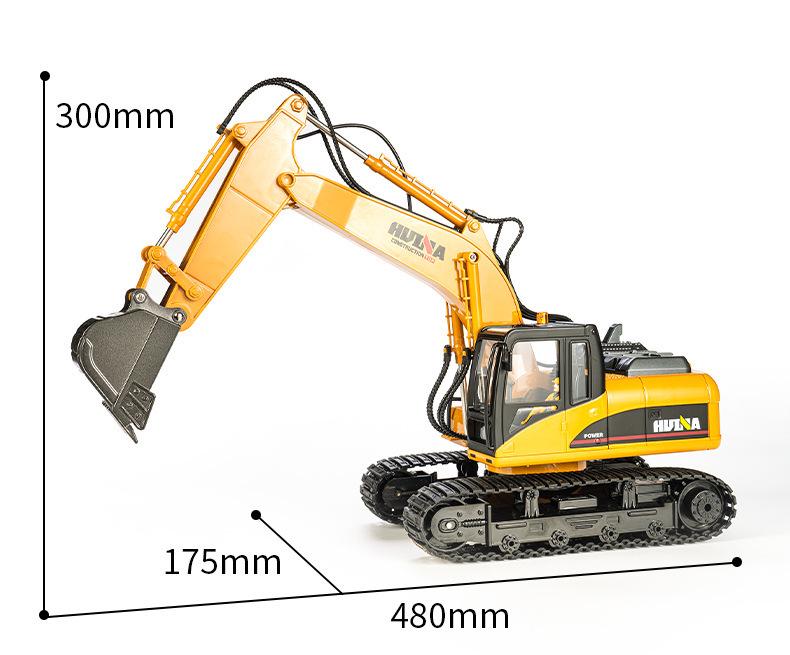 Huina 650 Alloy Excavator: 21-Channel Remote Control Toy Digger