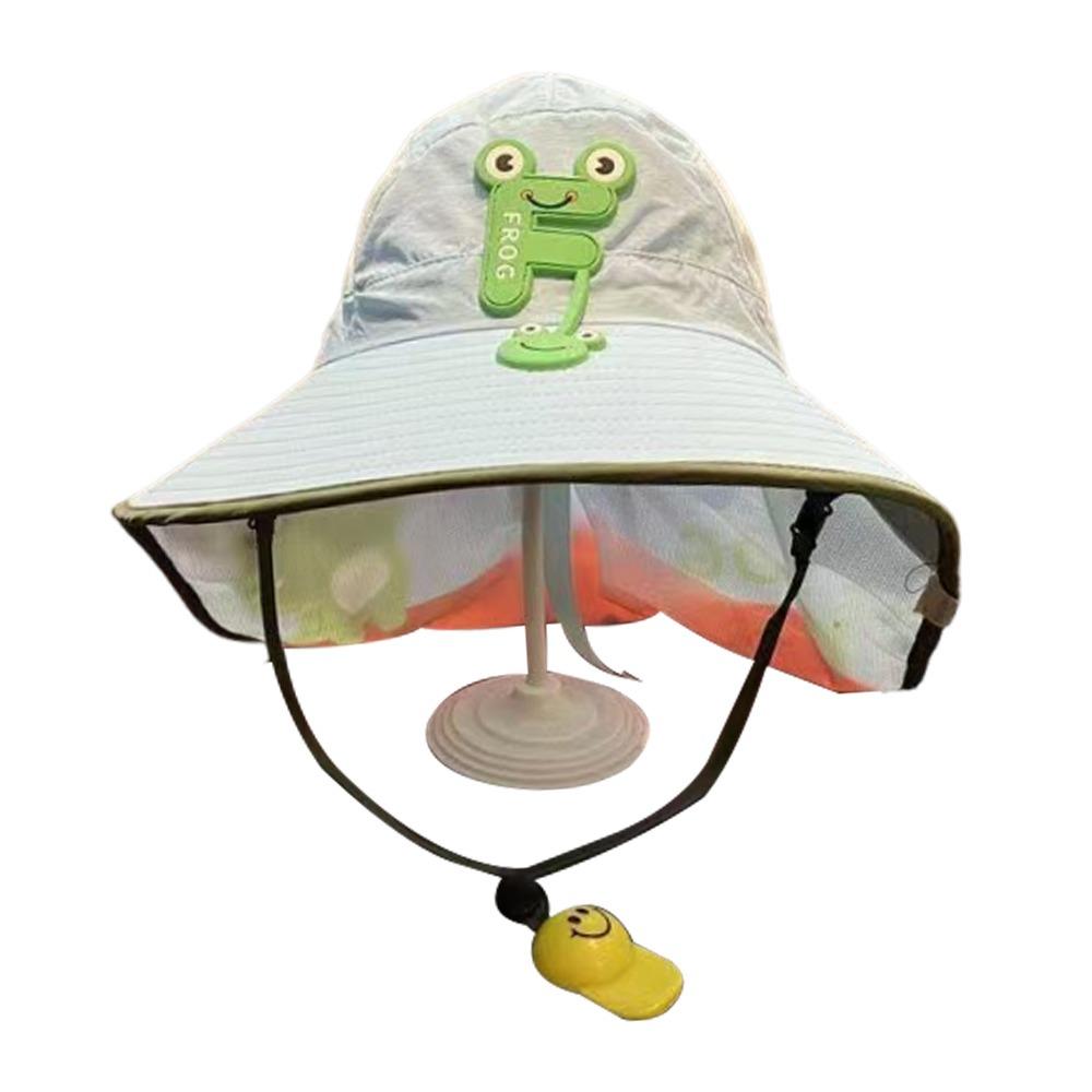 

Защита от солнца Шляпа с защитой от УФ-лучей Быстросохнущая шляпа рыбака Новый солнцезащитный козырек Детская уличная светло-синий