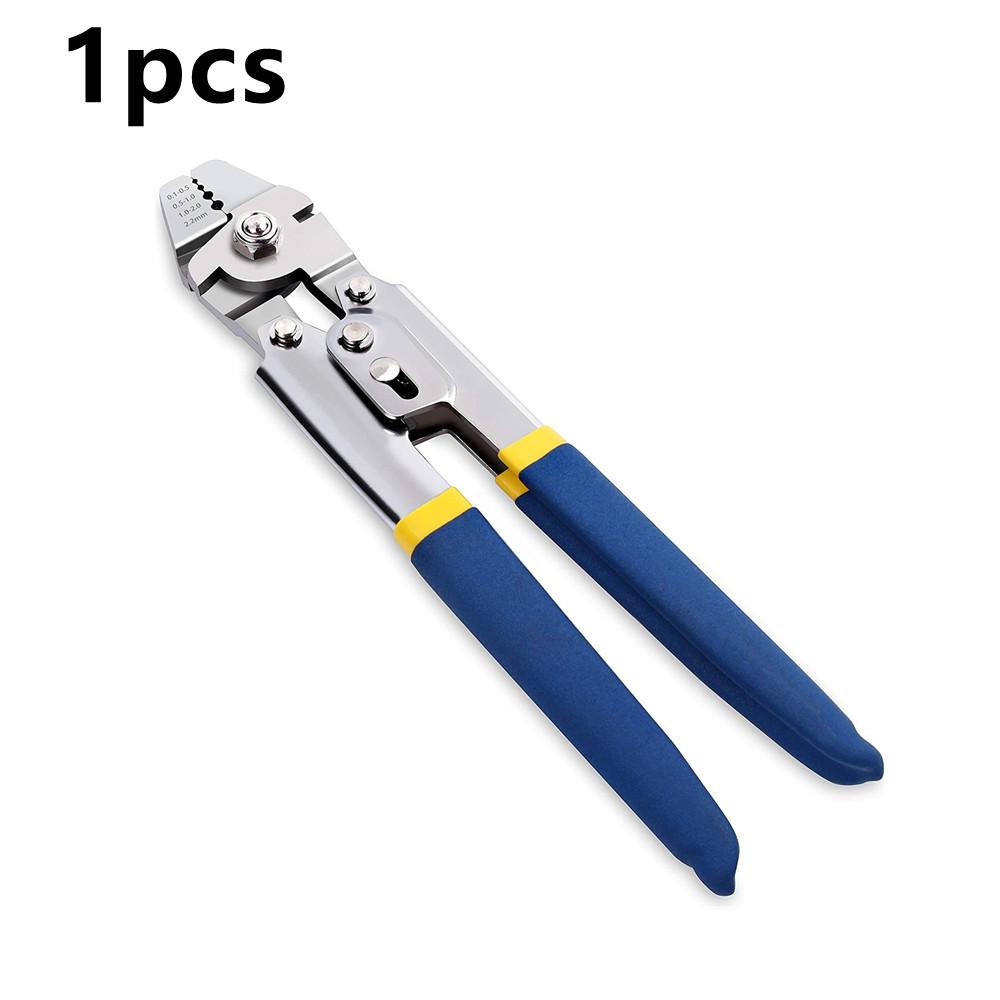 

Инструмент для обжима проволочного троса, обжимной инструмент для кабеля - для алюминиевого двухствольного наконечника, обжимная петля, рукав 0,1 мм-2,2 мм