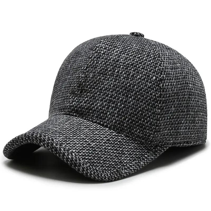 

Men s Winter Baseball Cap with Ear Flaps - Thick Fleece-Lined, Windproof & Warm for Outdoor Activities Adjustable темно серый