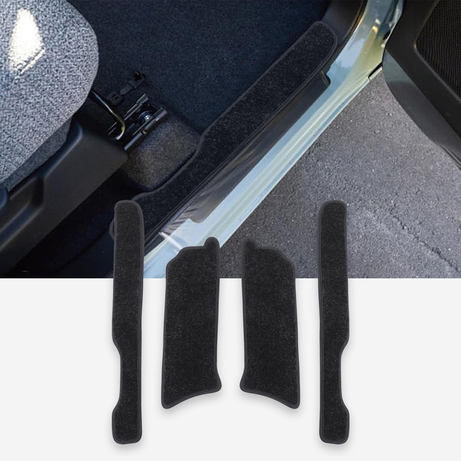 

ZUNDUO Коврики на пороги для Suzuki New Custom 2023 Комплект для интерьера из 4 штук 3 ноября 2015 Spacia/Spacia MK54S/MK94S (Ноябрь - настоящее время) - чёрный