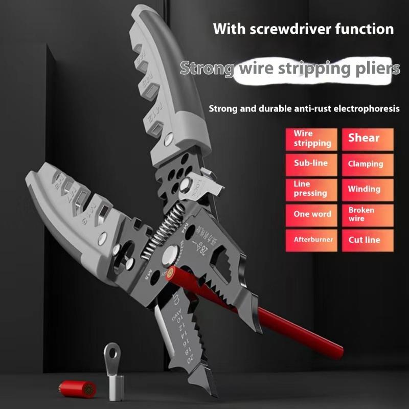 Multifunctional Steel Wire Stripper Crimper Tool With 28 Functions For Professional Electrical Wiring Tasks