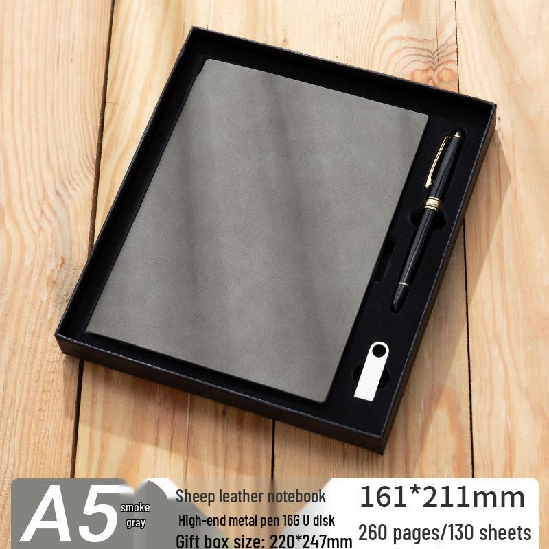 Thickened Sheepskin Business Notebook