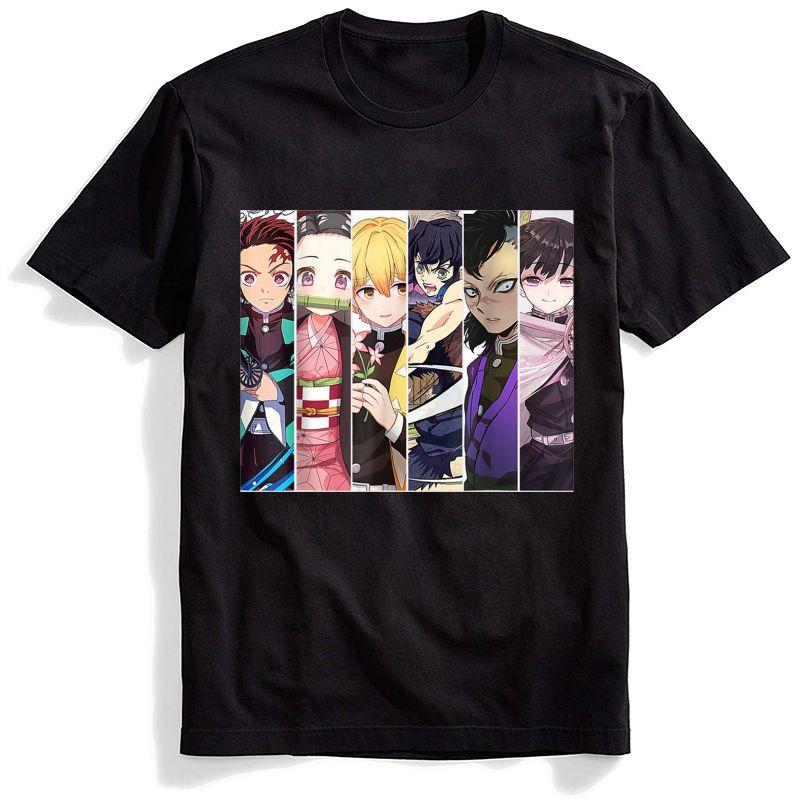 Demon Slayer Kimetsu No Yaiba Anime Nezuko Kamado Manga Tshirt Black For Men Loose T Shirt