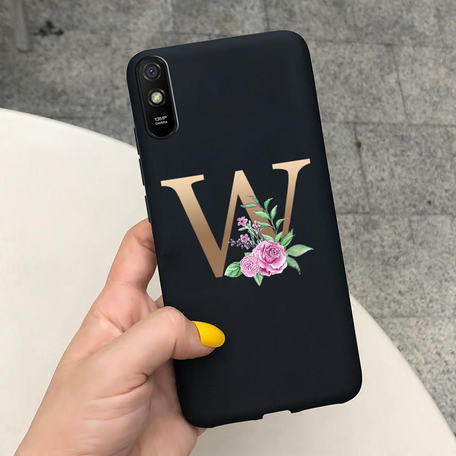 For Xiaomi Redmi 9A Case Silicone Soft TPU Back Phone Protector Shell For Xioami Redmi 9AT 9 A Redmi9A T Cute Letters Cover Bags