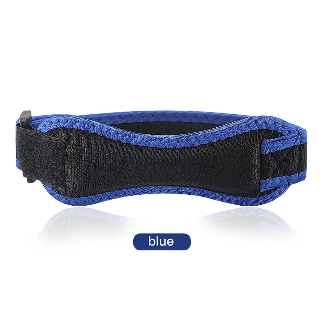 Unisex Verstellbare Eva Weichpolster Knieschlaufe Patellasehnen-Schutz Kompressionsbandage für Laufen Radfahren Fitnessstudio Sport Knieunterstützung