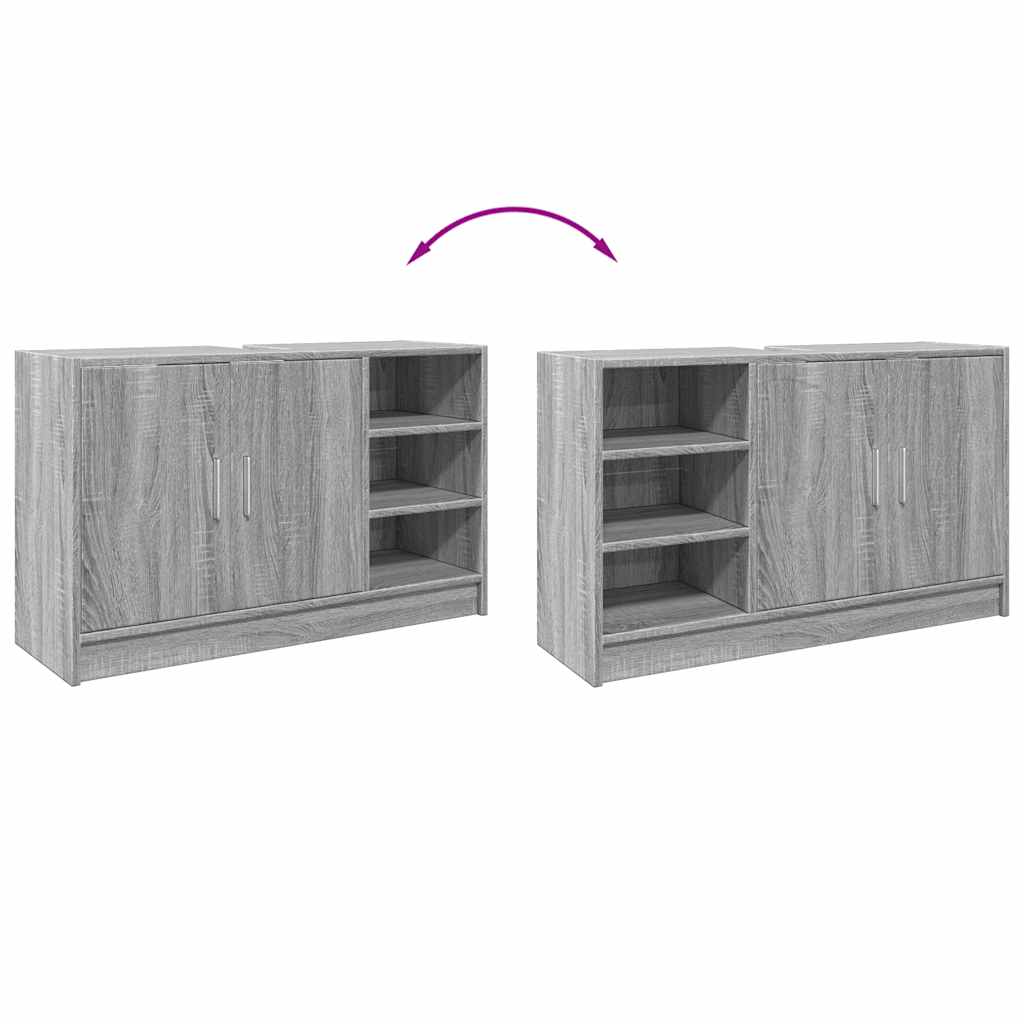 Bathroom Vanity Unit Grey Sonoma 90 x 29 x 55 cm Particleboard