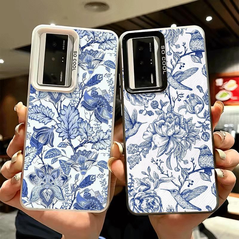 Blue And White Porcelain Pattern Shockproof Phone Case for Xiaomi Poco X7 X6 X5 X3 Pro F7 Ultra M8 Redmi 15C 15 14C 13C 12C 10C