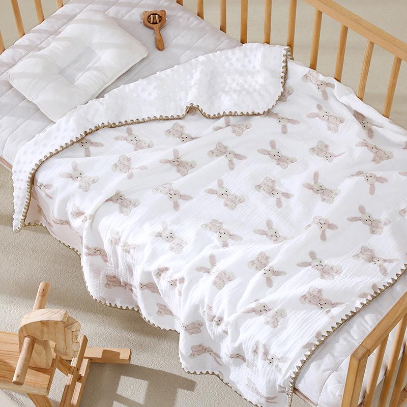 Bean Blanket: Pure Cotton Soft Gauze Baby Towel & Swaddle Quilt for Newborns and Children - Spring/Summer.