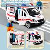 Mini Car Diecast Ambulance Fire-Truck Policecar Model Sound And Light Vehicle Simulation Collection Gifts Toys Boys