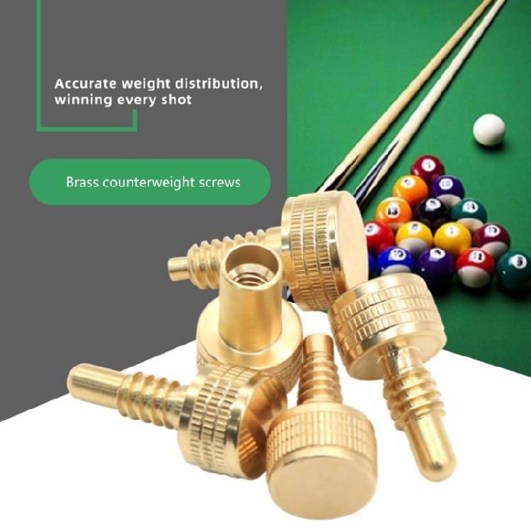 Adjustable Brasses Weight Screw Billiard Equipment Brasses Counterbalances Screw for Pool Cue Improved Stability Control
