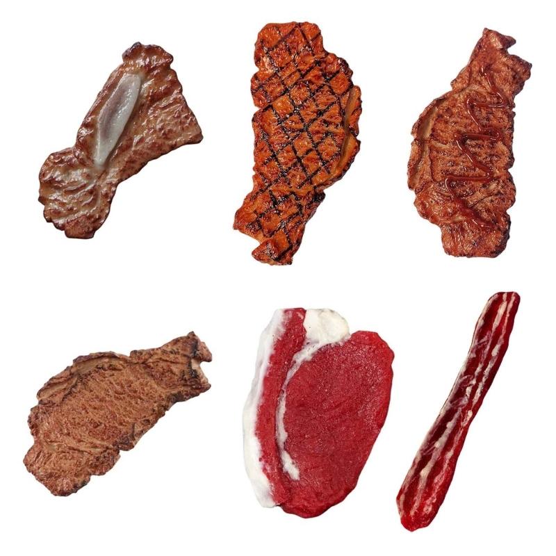 Artificial Pork Steak Simulation Meat Food Fake Meat Roasting Beef for Kitchen Markets Display Photography Props