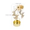 Rotating Holder Iron Tea Light Stand with Spinning Base for Christmas Valentine's Day Party Home Decor Decoration