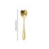 4pcs Polished Stainless Steel Heart Shaped Coffee Spoons Mixing Stirring Flatware for Cafe Bar Drinkware Tableware Accessories