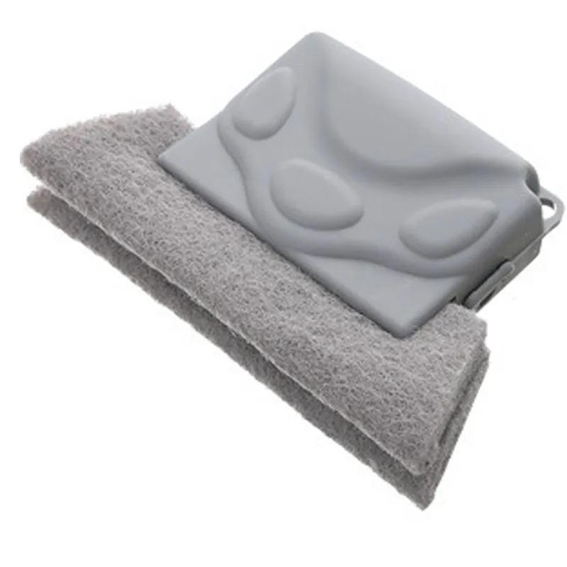 

Щетка для чистки дверных пазов Салфетка для чистки оконных пазов Инструмент для чистки направляющих раздвижных дверей Портативные ручные инструменты для чистки пазов 1pcs серый