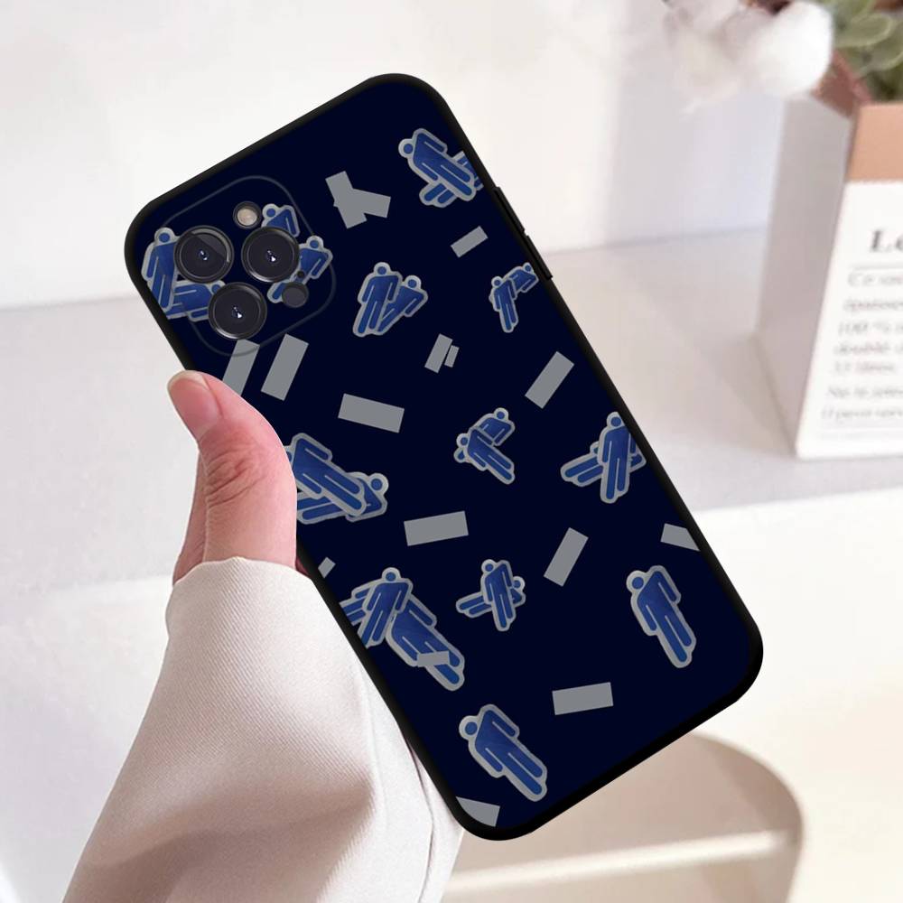 

Hit Me B-BillieS Eilish Black Silicone TPU Phone Case For Iphone17 Air 16 15 14 13 12 Pro 11 Pro Max Plus Cover Case iPhone 15 plus