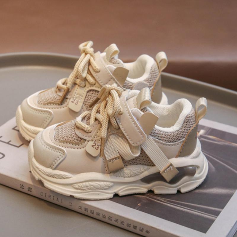 Children's Sports Shoes Trendy Dad Shoes Mesh Breathable Running Shoes Color Matching Soft Sole Casual Shoes