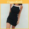 Women Casual Sexy Summer Dress Sleeveless Strap Short Slim Cotton Blend Style
