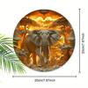 Wooden Charming Elephant Wall Hanging - Perfect for Door, Wall, Home, Room, Farmhouse, Street, Shop, Garage, Bar, Garden, and Coffee House Decor KTY