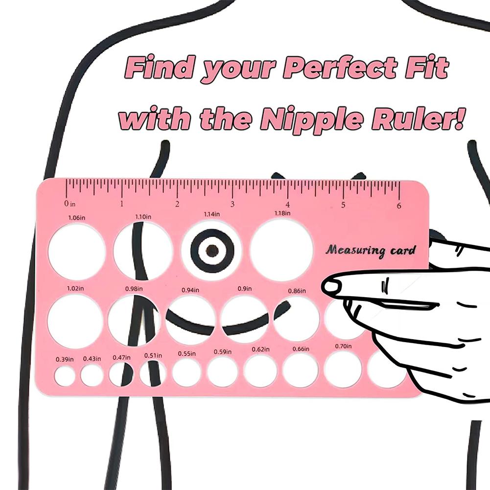 Silicone Nipple Measuring Card Smooth Flange Measurement Tool Soft Safe Lightweight Perfect Gift Nontoxic Feeding Supplies
