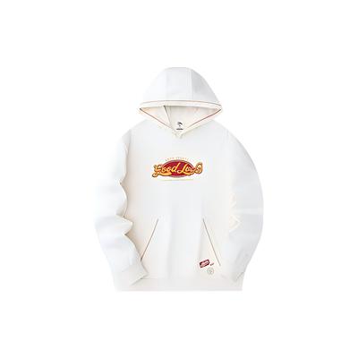 Anta Dragon Year Series Good Things Happen Letter Cartoon Anime Print Hooded Pullover Long Sleeve Sweatshirt Unisex Sweatshirt White 952418721-1