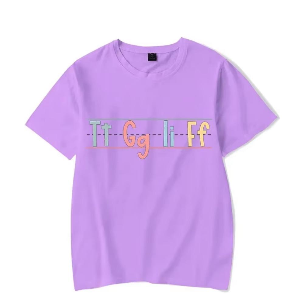 Harajuku Tees Tgif Tt Gg Ii Ff Pencil Teacher Funny T-Shirt Graphic Tee Shirt Short Sleeve Unisex Luminous Mens Tshirt Clothing