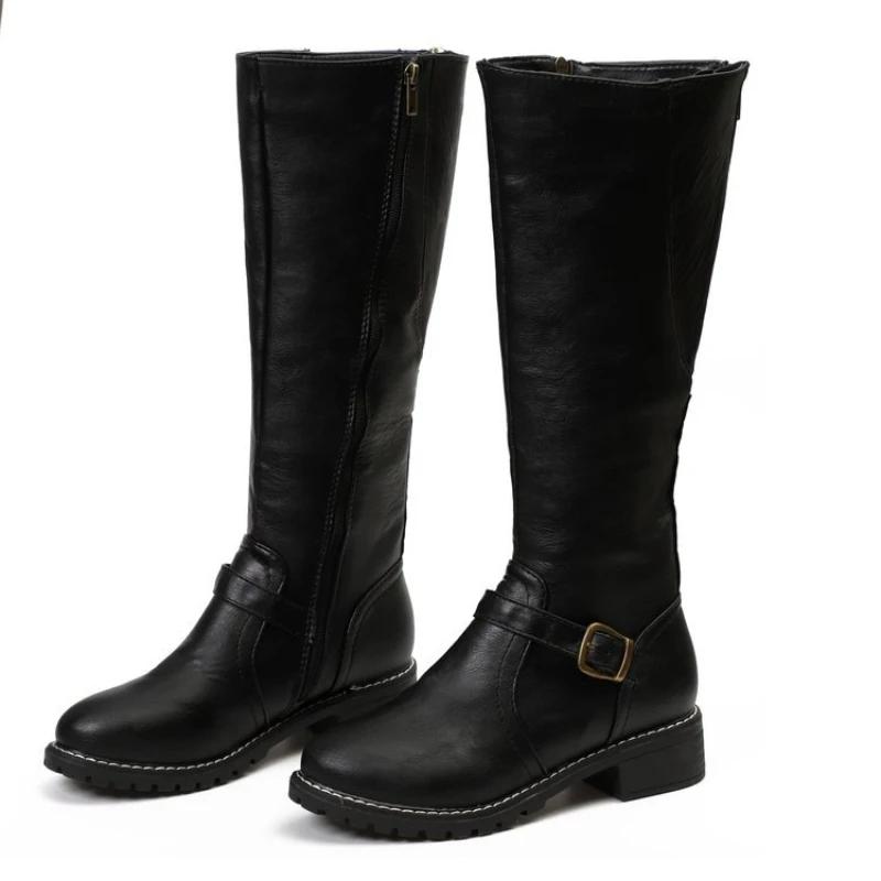 Shoes Women Boots Fashion Comfortable Waterproof Brown Long Boots for Women Plus Size Thigh High Boots Botas De Mujer 2024