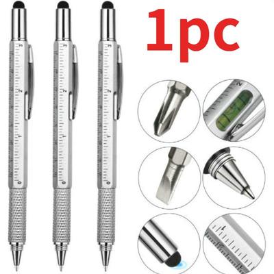 Multi-function 6 In 1 Tool Ballpoint Pen Screwdriver Level Touch ScreenTouch Capacitive Phone Touch Screen Stylus Pen