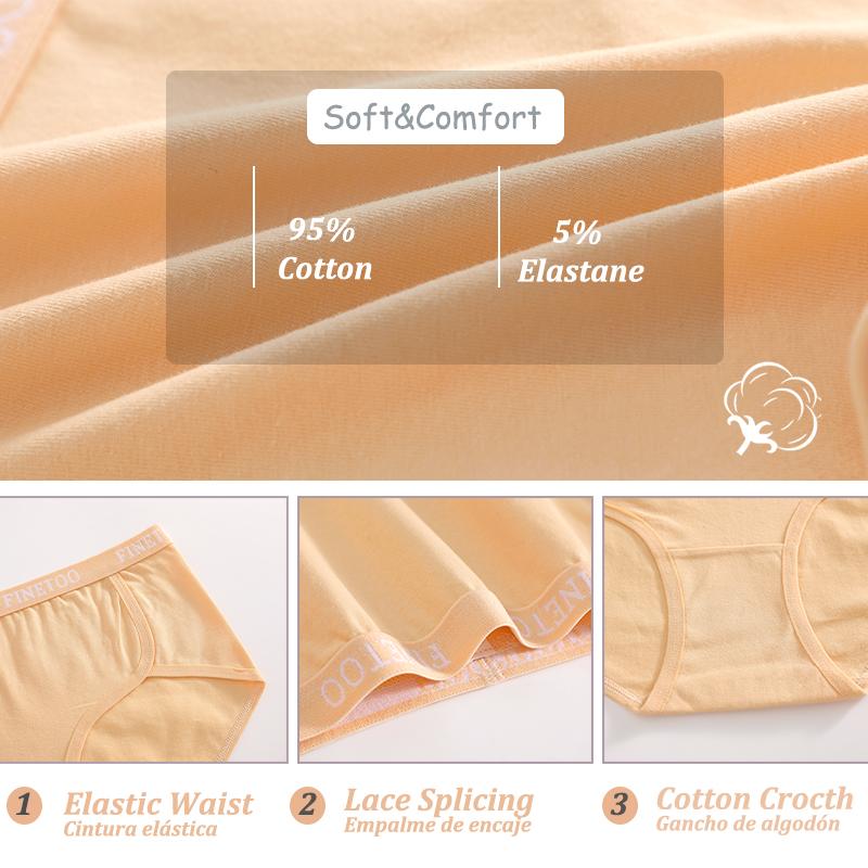 5Pcs/Set Women's Cotton Briefs Letter Belt Panties Seamless High Waist Breathable Underwear Female Stretch Comfortable Lingerie