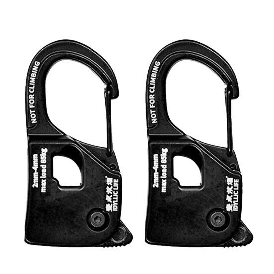 2/4Pcs Rope Tensioner Outdoor Backpacking Hiking Camping Guyline Cord Adjuster Heavy Duty Aluminum Alloy Self-Locking Rope Tightener S 2pcs