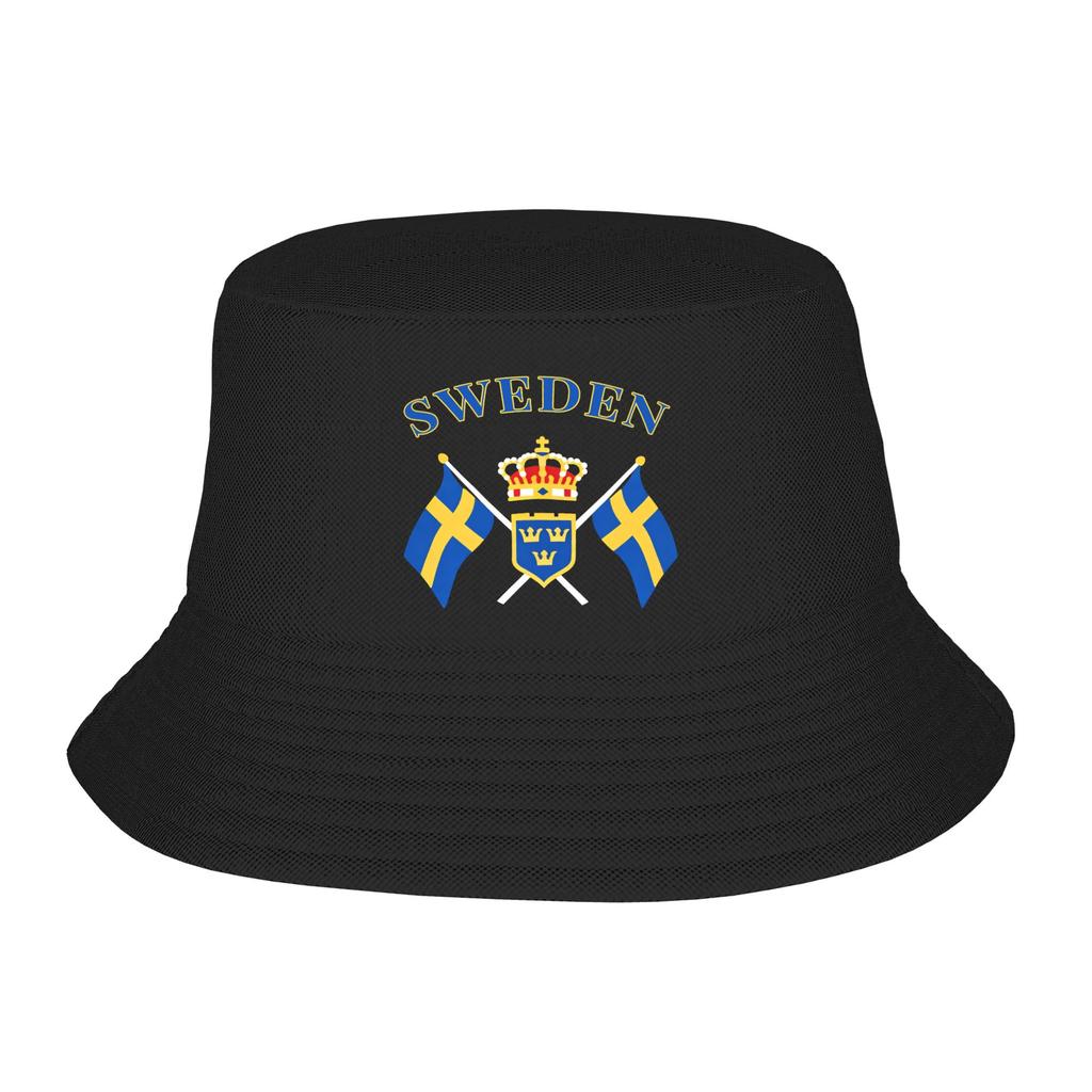 Sweden Flag Bucket Hat Unisex Women  Beach Sun Summer Fishing Cap