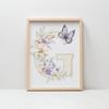 Floral Letter G With Butterfly Poster Floral Letter G With Butterfly Poster, 40X50 Cm, Gold Aluminum Frame, 230 Gsm Matte Paper
