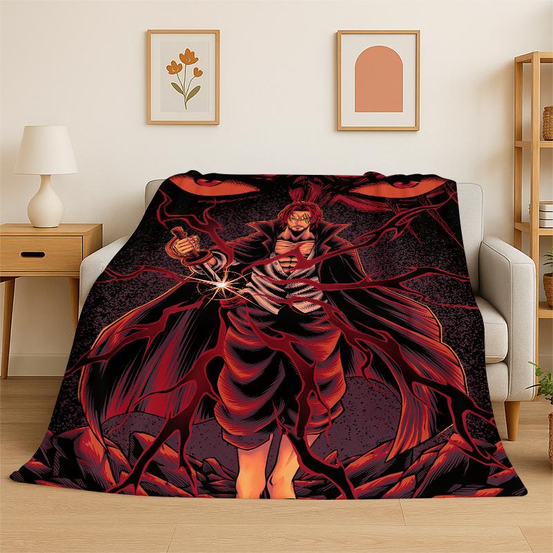 

Anime Zoro One P-Piece Cartoon Flannel Blanket Soft Warm Throw Blanket for Bedroom Living Room Bed Travel Camping Picnic Kid 75x90cm