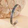EUEAVAN Arabic Calligraphy Lotus Flower Bracelets Stainless Steel Muslim Islam Blessing Cuff Bangle Vintage Religious Jewelry