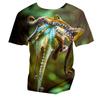 Funny Marine Life Sea Animal 3D Print Kids Round Neck Short Sleeve Tee Loose Outdoor Daily Play Outfit