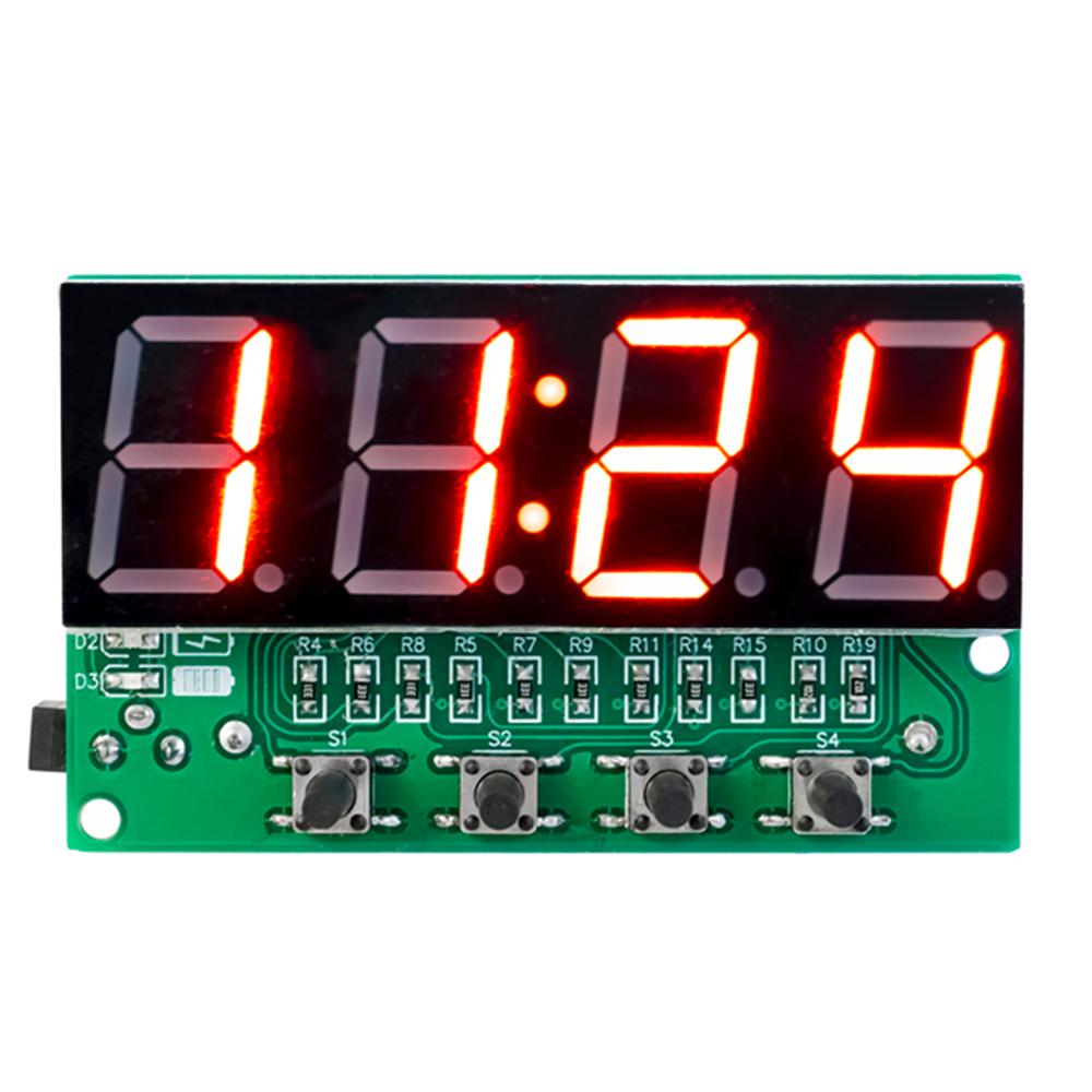 DIY 4-Digit Digital Tube LED Electronic Clock DIY Welding Kit Microcontroller Welding Training Electronic Teaching