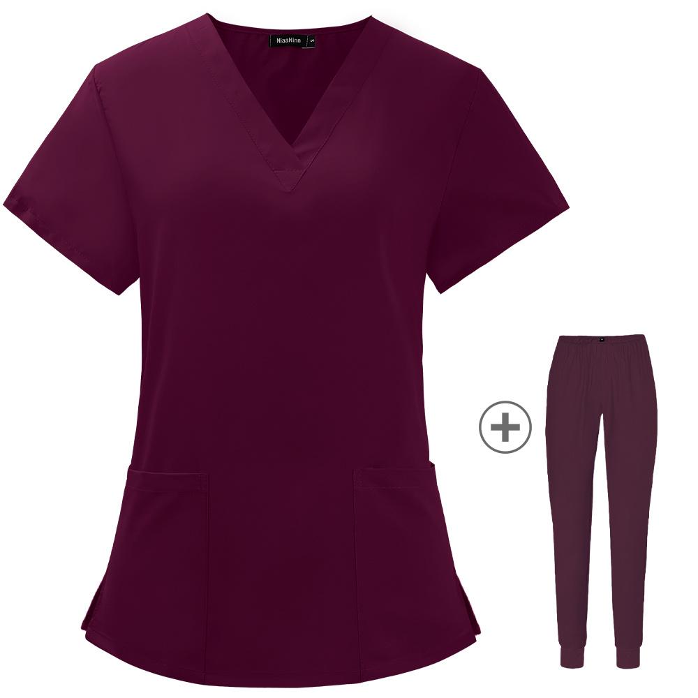 2025 Summer New Women Wear Scrub Suits Hospital Doctor Working Uniform Medical Surgical Multicolor Unisex Uniform Nurse Accessories