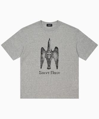 SAINTPAIN Sp Heavyweight Stone Bird Short Sleeve Tee Melange Grey