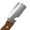 Vegetable Peeler with Wood Handle Stainless Steel Bottle Opener Fruit Potato Peeler for Ginger Herbs Ergonomic Rust-Proof Essential Kitchen Tool for